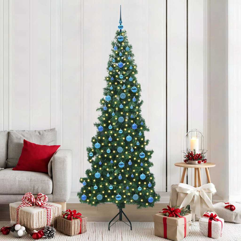 Árvore de Natal artificial de canto Verde 120 cm PVC e Metal