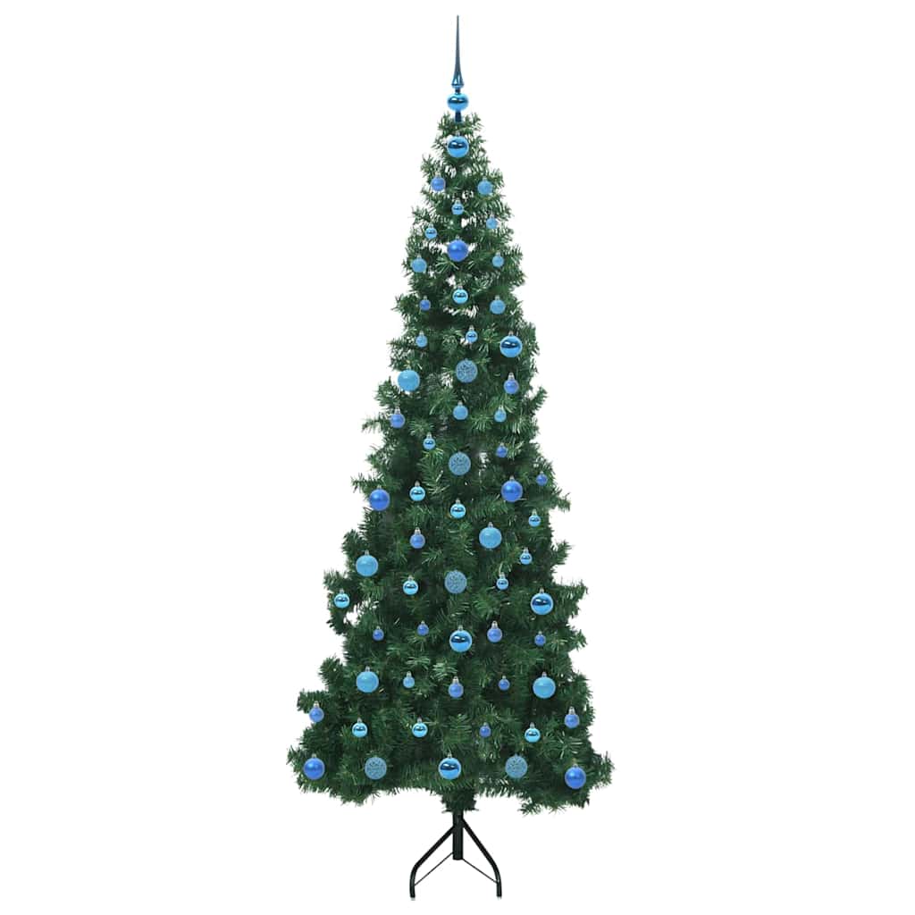 Árvore de Natal artificial de canto Verde 120 cm PVC e Metal