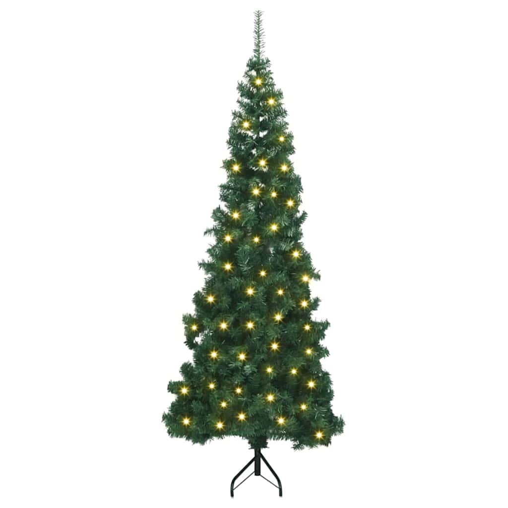 Árvore de Natal artificial de canto Verde 120 cm PVC e Metal