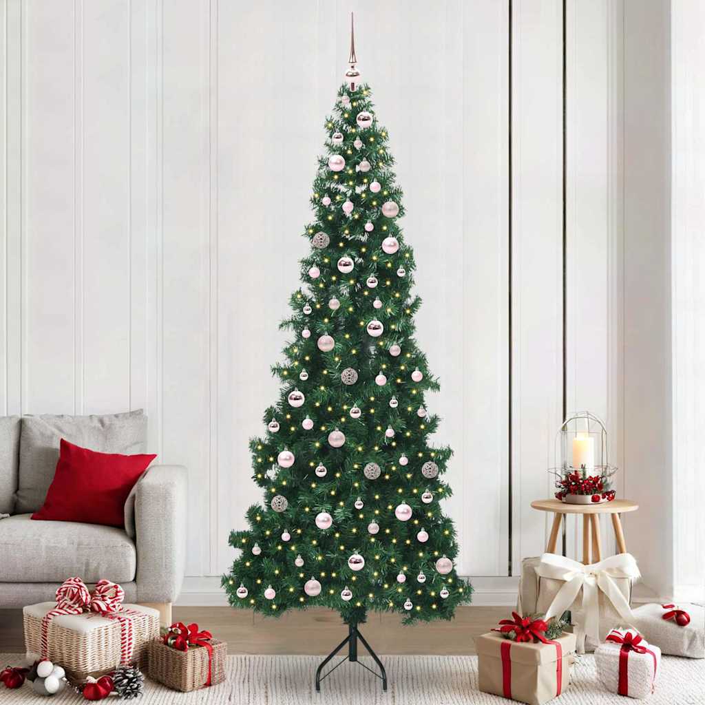 Árvore de Natal artificial de canto Verde 120 cm PVC e Metal
