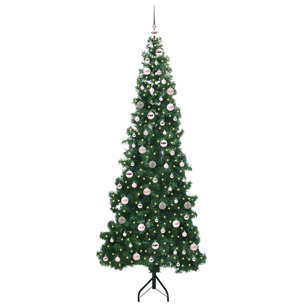 Árvore de Natal artificial de canto Verde 120 cm PVC e Metal