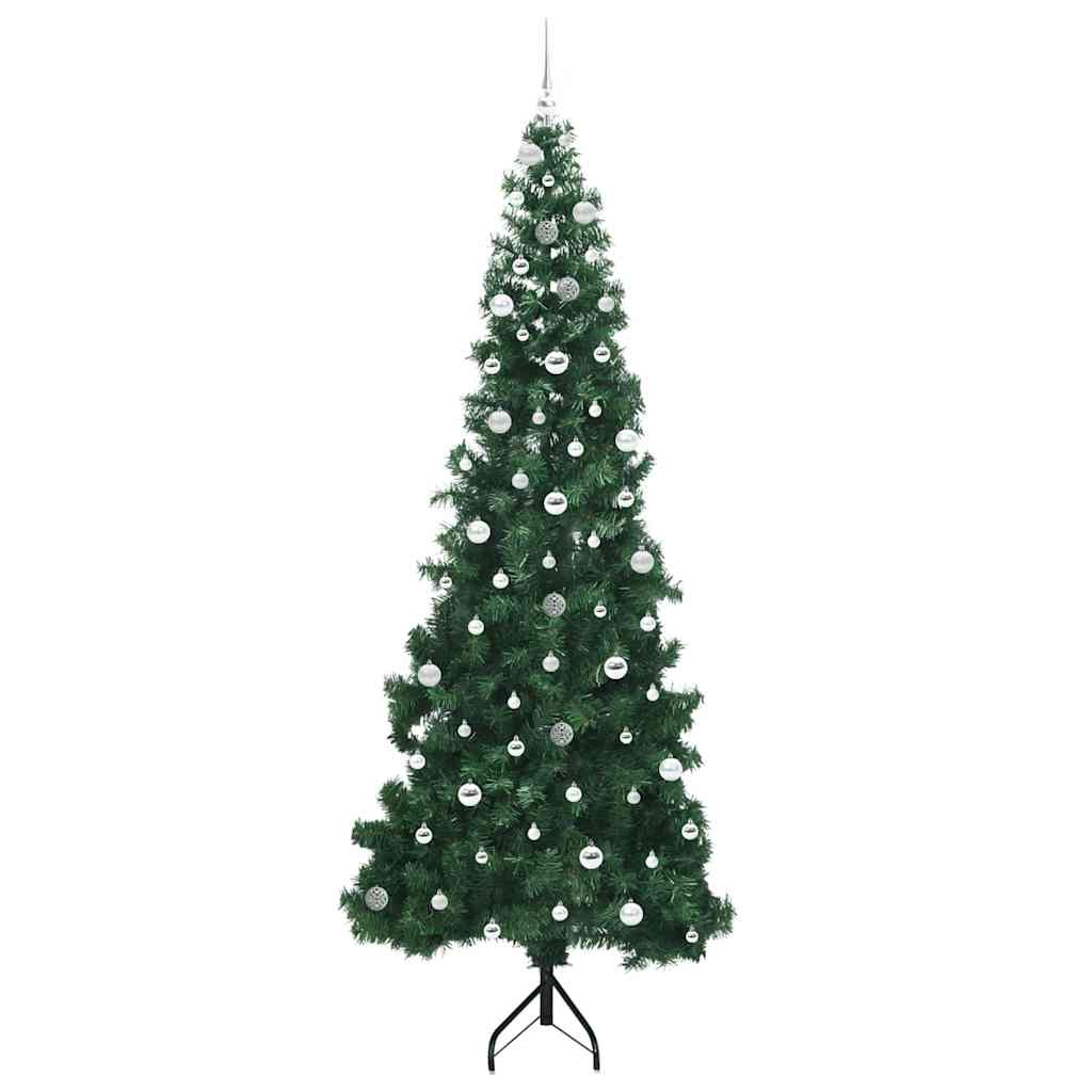 Árvore de Natal artificial de canto Verde 120 cm PVC e Metal