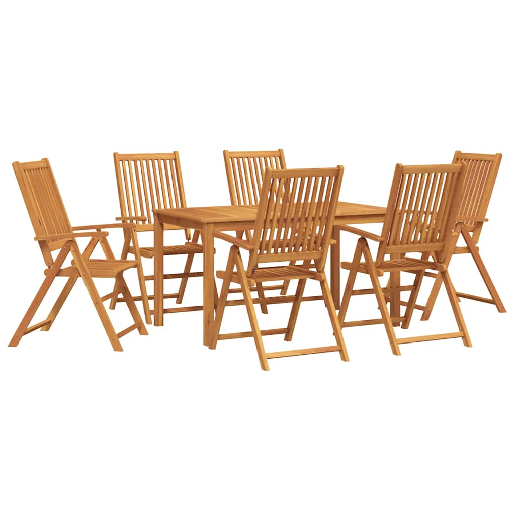 Conjunto de Jantar para Jardim 7 pcs Castanho