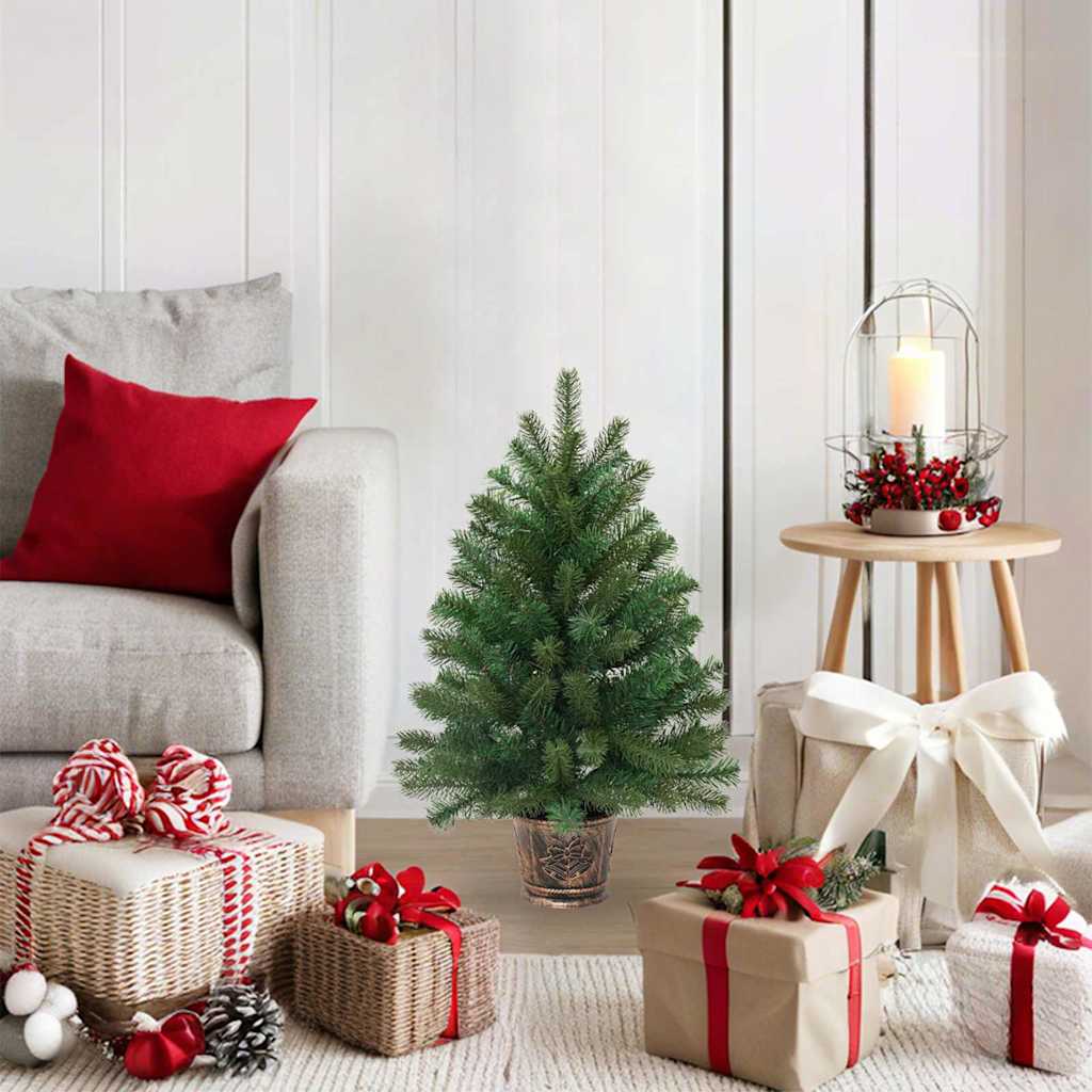 Árvore de Natal Artificial Verde 75 cm PVC, PE e aço