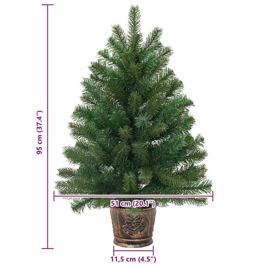Árvore de Natal Artificial Verde 95 cm PVC, PE e aço