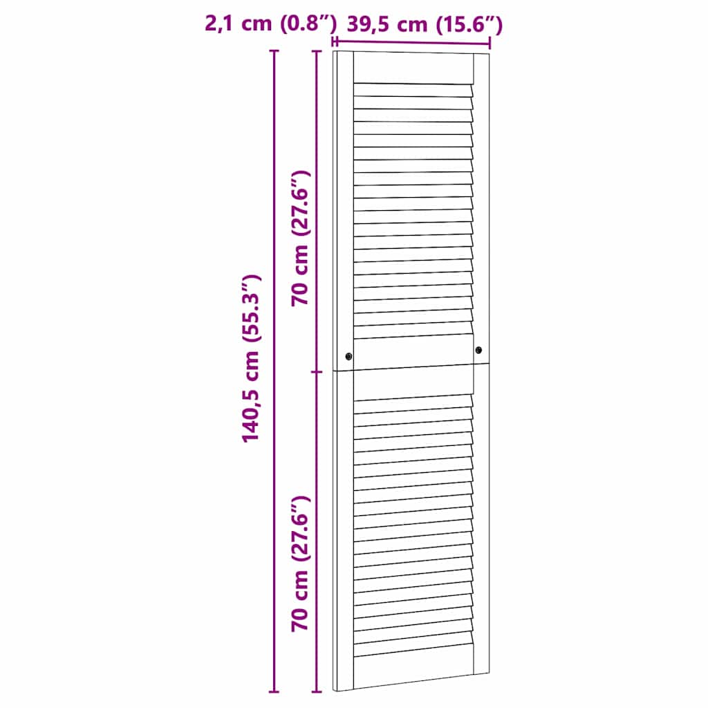 Porta de Armário com porta Natural 140.5 x 2.1 x 49.5 cm