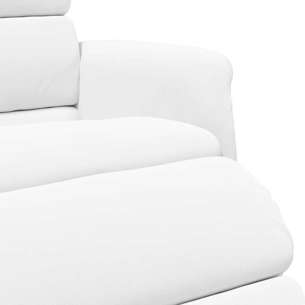 Poltrona reclinável Branco 71 x 98 x 106 cm Couro sintético
