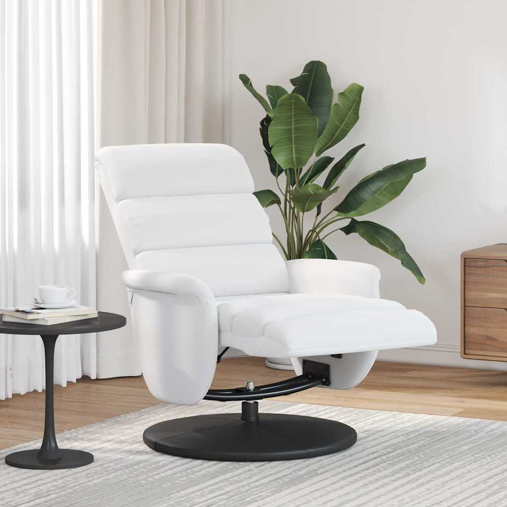Poltrona reclinável Branco 71 x 98 x 106 cm Couro sintético
