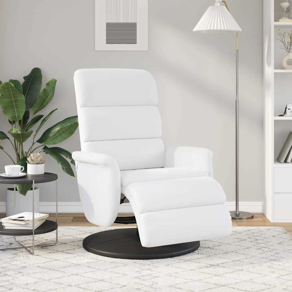 Poltrona reclinável Branco 71 x 98 x 106 cm Couro sintético