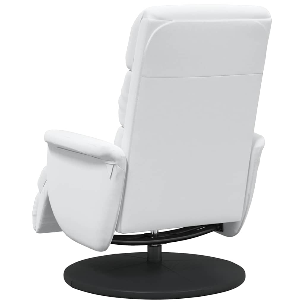 Poltrona reclinável Branco 71 x 98 x 106 cm Couro sintético