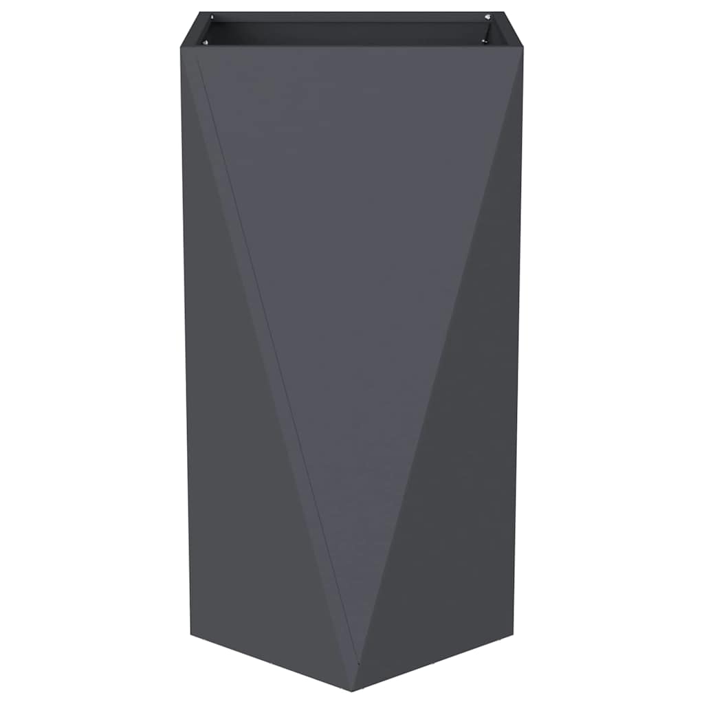 Floreira 2 pcs Antracite 50 x 50 x 75 cm Aço