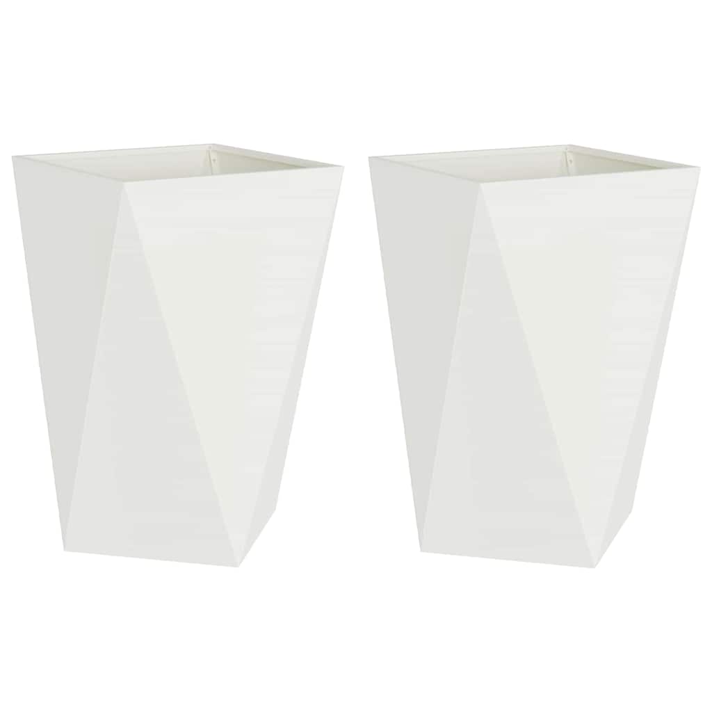 Floreira 2 pcs Antracite 50 x 50 x 75 cm Aço