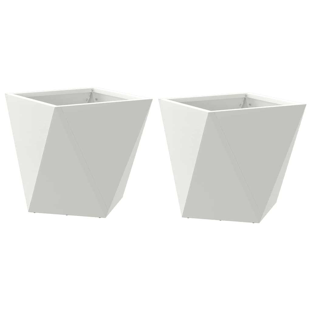 Floreira 2 pcs Antracite 50 x 50 x 75 cm Aço