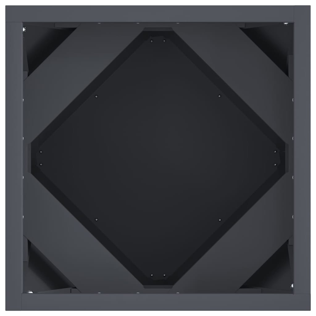 Floreira 2 pcs Antracite 50 x 50 x 75 cm Aço