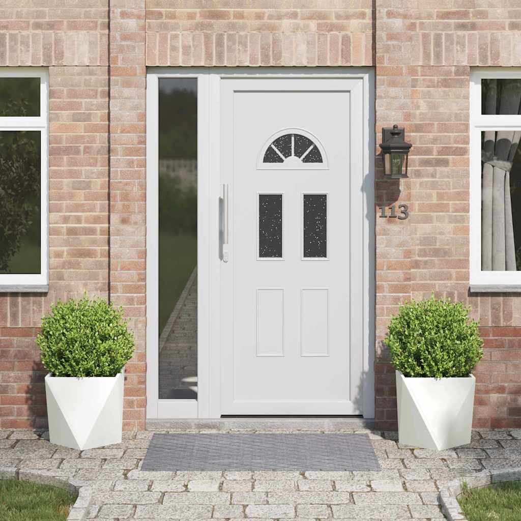 Floreira 2 pcs Antracite 50 x 50 x 75 cm Aço