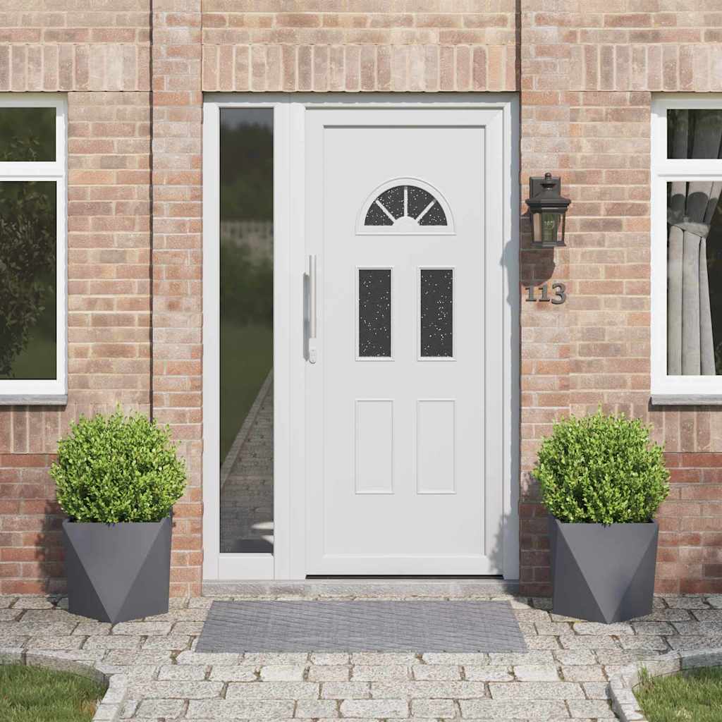 Floreira 2 pcs Antracite 50 x 50 x 75 cm Aço