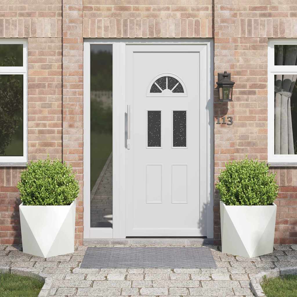 Floreira 2 pcs Antracite 50 x 50 x 75 cm Aço