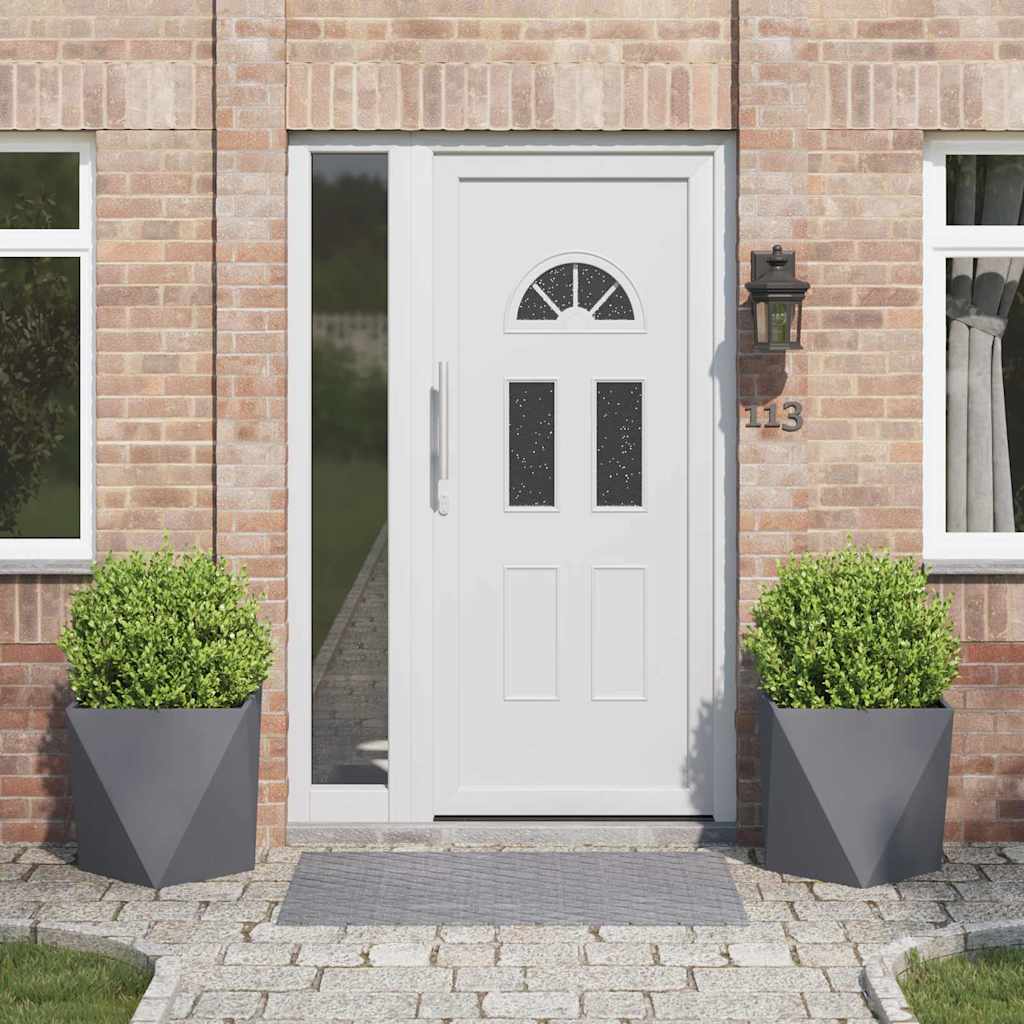 Floreira 2 pcs Antracite 50 x 50 x 75 cm Aço