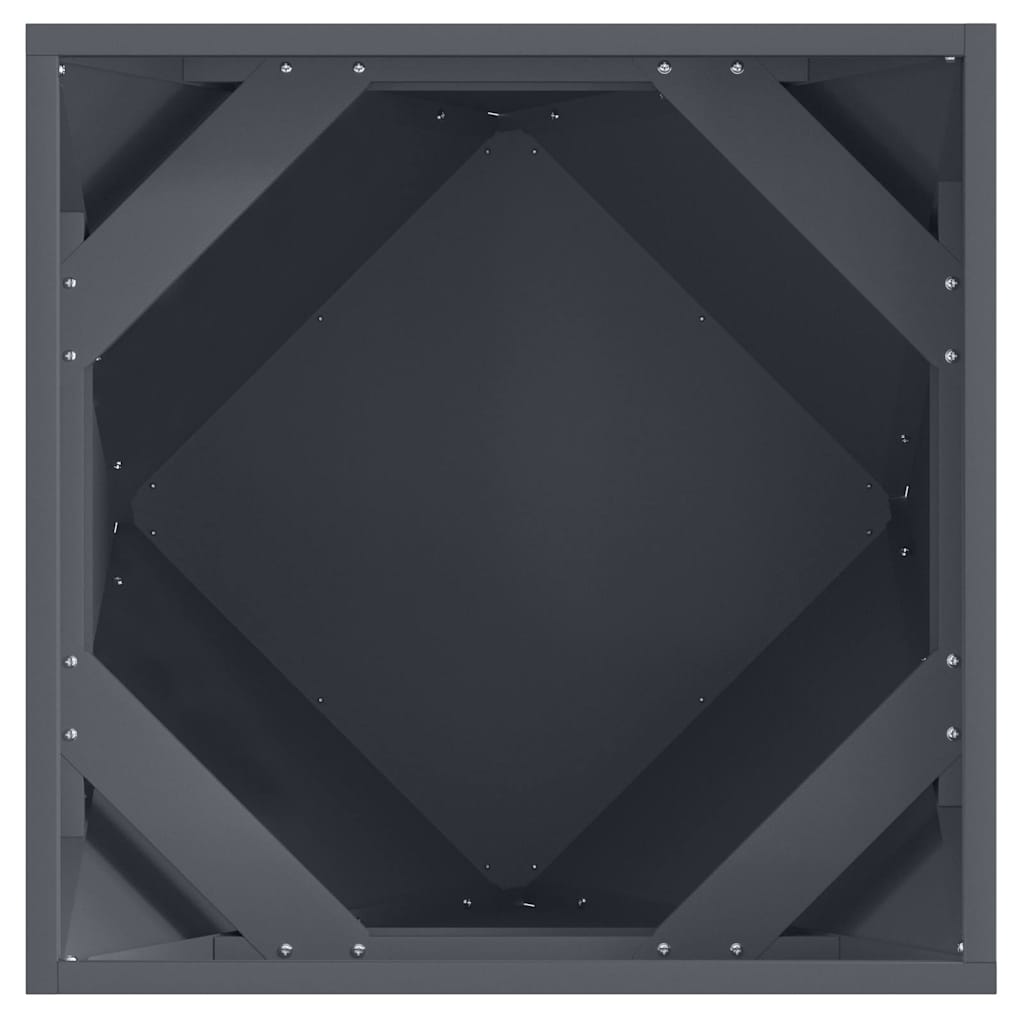 Floreira 2 pcs Antracite 50 x 50 x 75 cm Aço