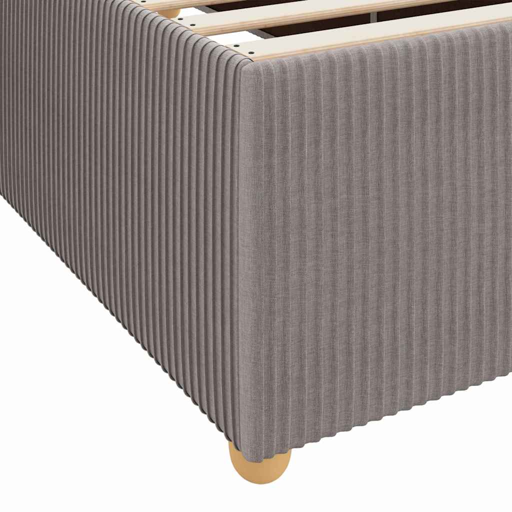 Estrutura de cama com colchão Cinzento-acastanhado 100 x 200 cm
