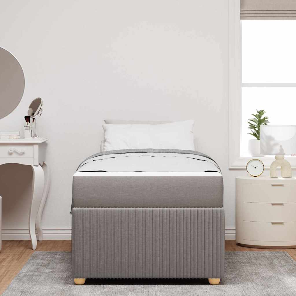 Estrutura de cama com colchão Cinzento-acastanhado 100 x 200 cm