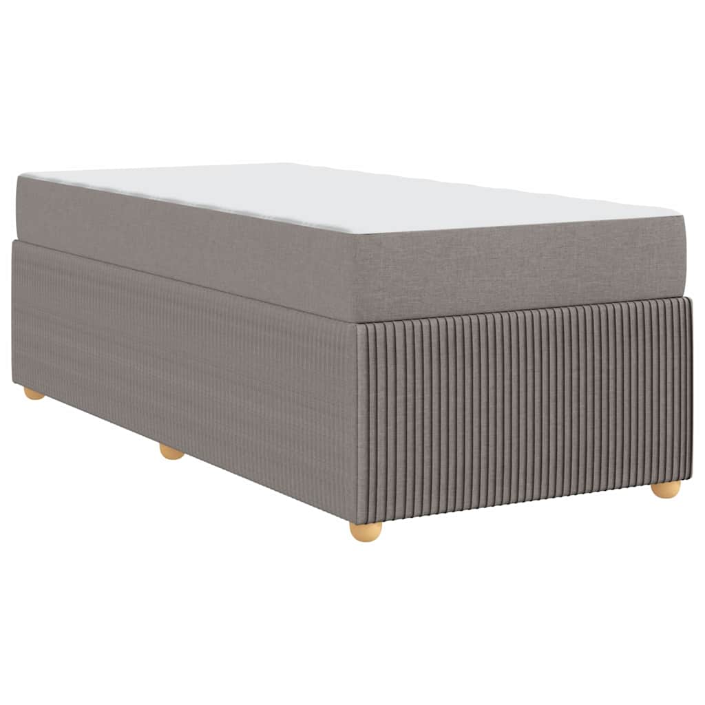 Estrutura de cama com colchão Cinzento-acastanhado 100 x 200 cm