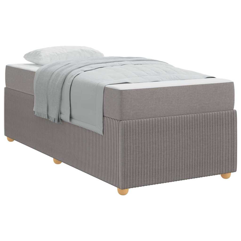 Estrutura de cama com colchão Cinzento-acastanhado 100 x 200 cm
