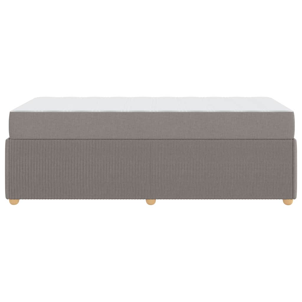 Estrutura de cama com colchão Cinzento-acastanhado 100 x 200 cm