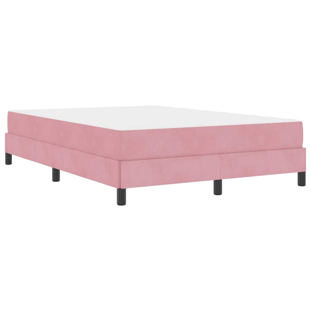 Cama Box com colchão Rosa 140 x 200 cm tecido