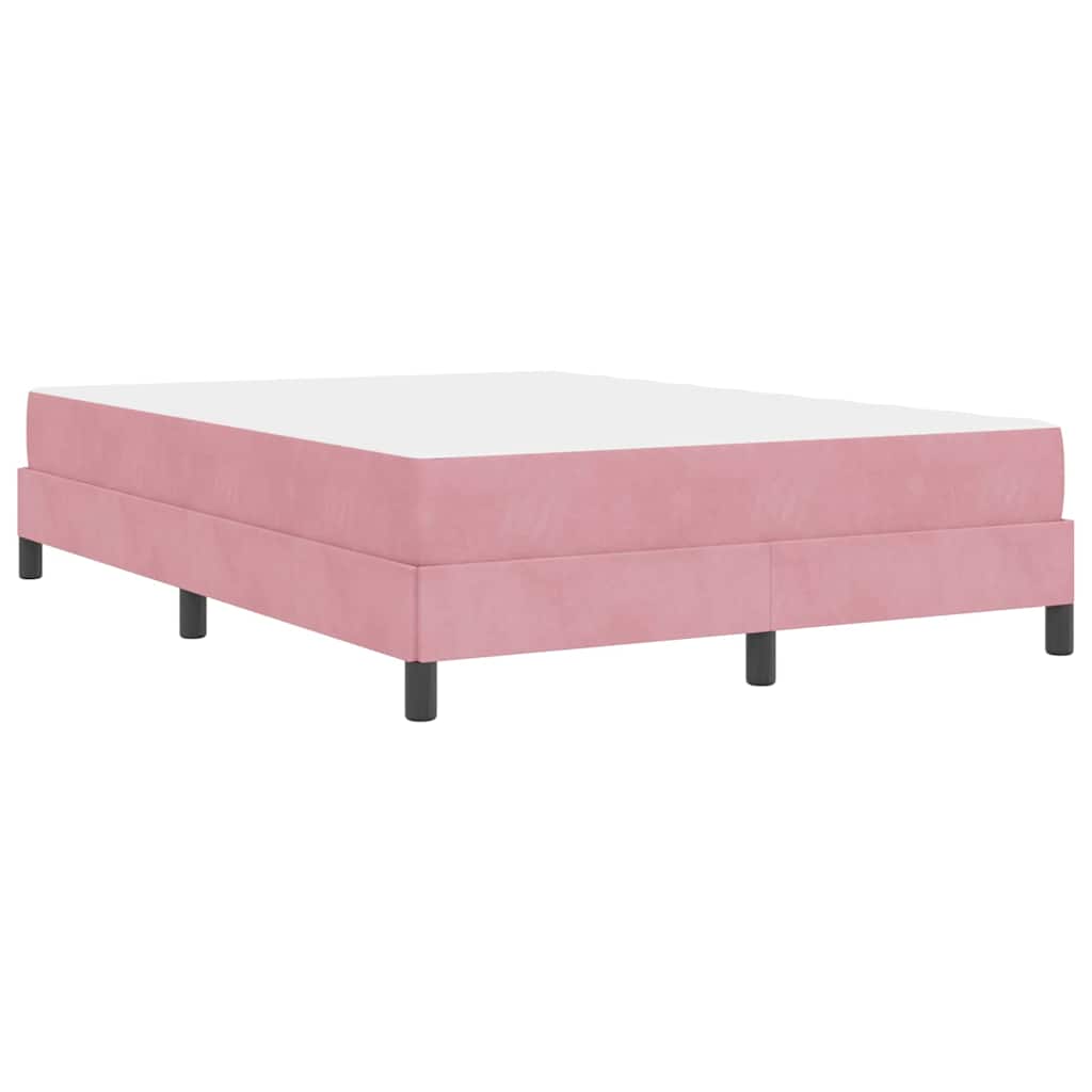 Cama Box com colchão Rosa 140 x 200 cm tecido