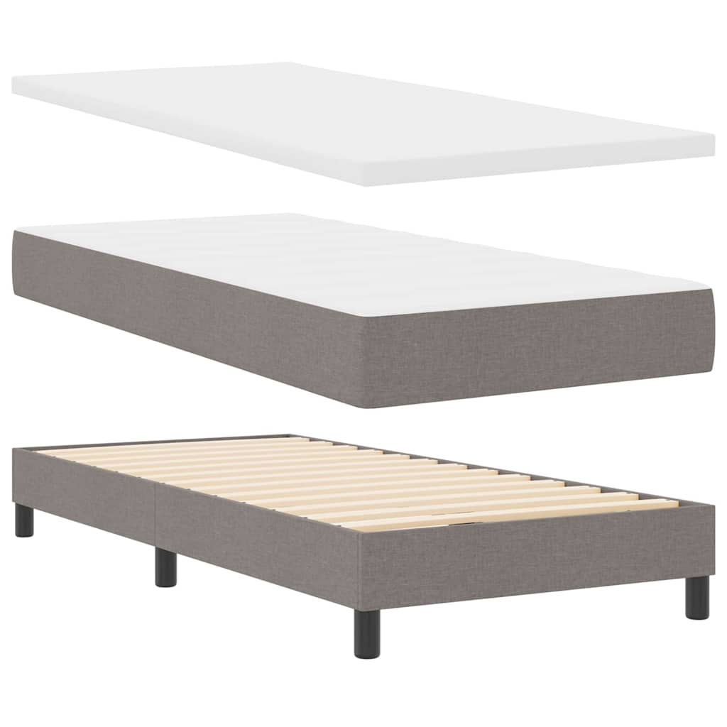 Cama box spring com colchão Cinzento-acastanhado 80 x 200 cm