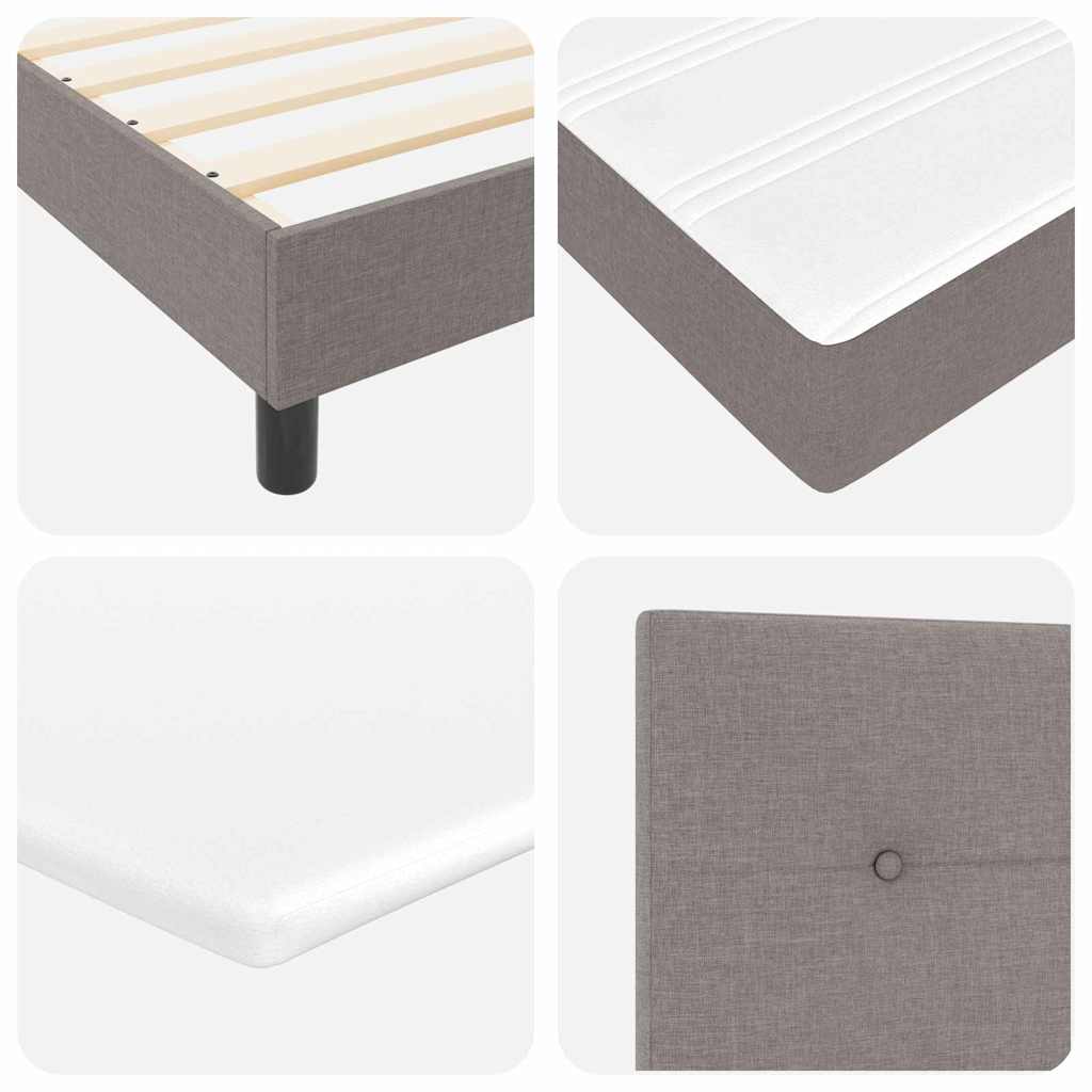 Cama box spring com colchão Cinzento-acastanhado 90 x 190 cm