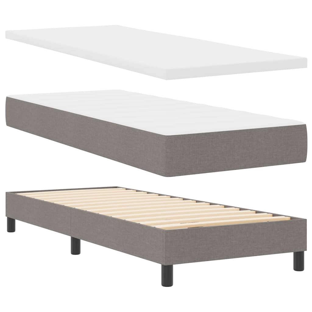 Cama box spring com colchão Cinzento-acastanhado 80 x 200 cm