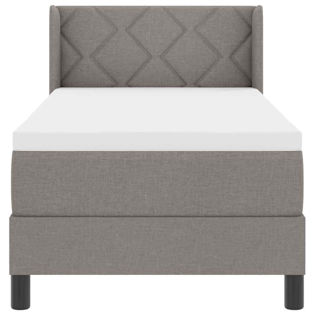 Cama box spring com colchão Cinzento-acastanhado 80 x 200 cm
