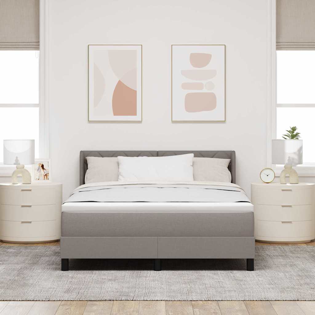 Cama box spring com colchão Cinzento-acastanhado 140 x 200 cm