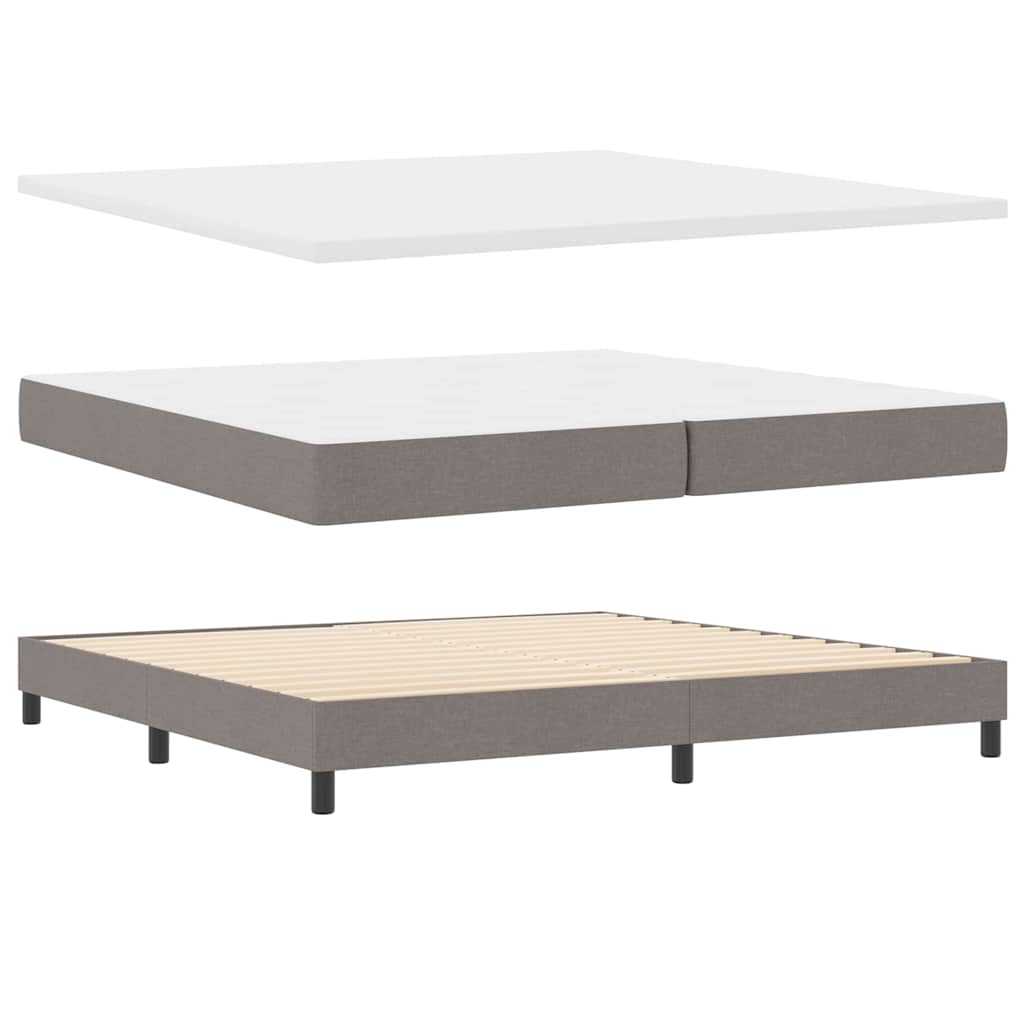 Cama box spring com colchão Cinzento-acastanhado 200 x 200 cm