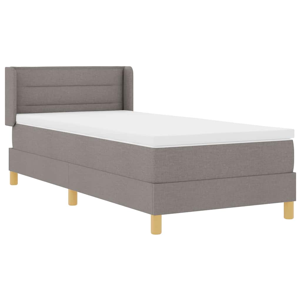 Cama com Estrado Cinzento-acastanhado 80 x 200 cm tecido
