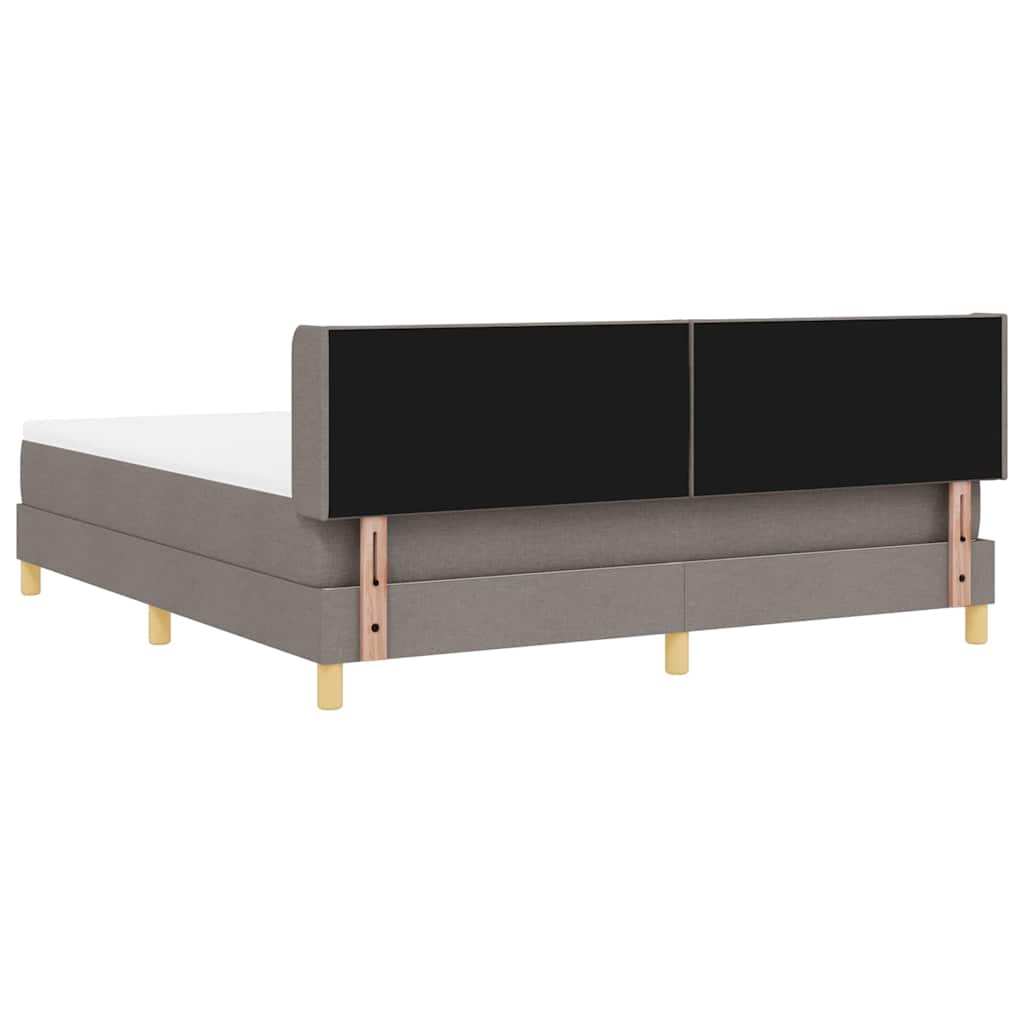 Cama com Estrado Cinzento-acastanhado 180 x 200 cm tecido