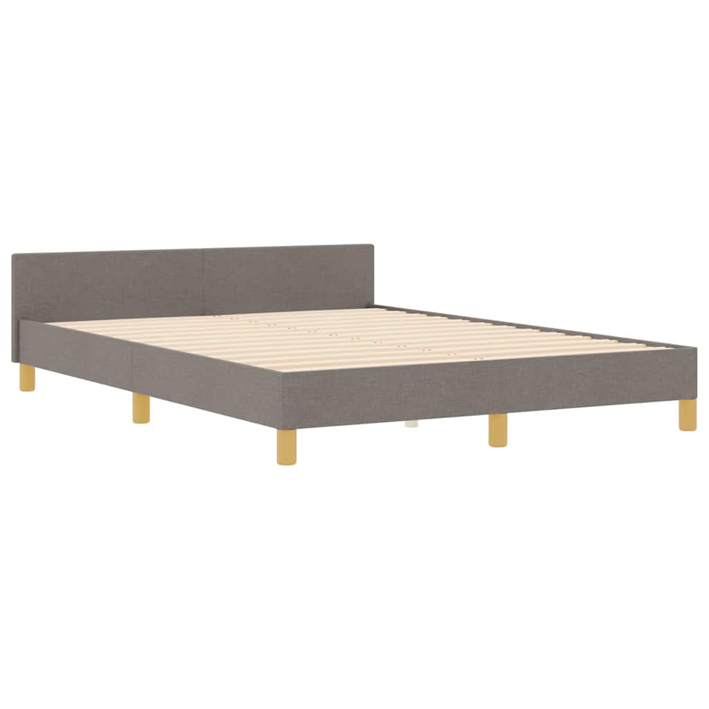 Estrutura da Cama Cinzento-acastanhado 140 x 190 cm tecido