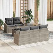 Conjunto de Sofá de Jardim 6 pcs Cinza Claro e Cinza Escuro