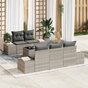 Conjunto de Sofá de Jardim 6 pcs Cinza Claro e Cinza Escuro