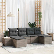 Conjunto de Sofá de Jardim 6 pcs Cinzeto 184 x 62 x 85 cm