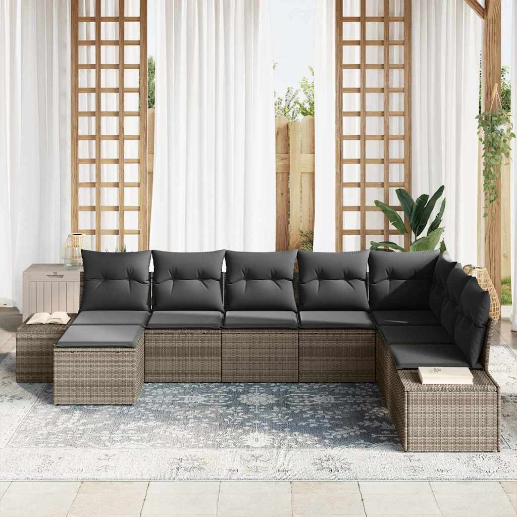Conjunto de Sofá de Jardim 8 pcs Cinzeto 319 x 209 x 85 cm