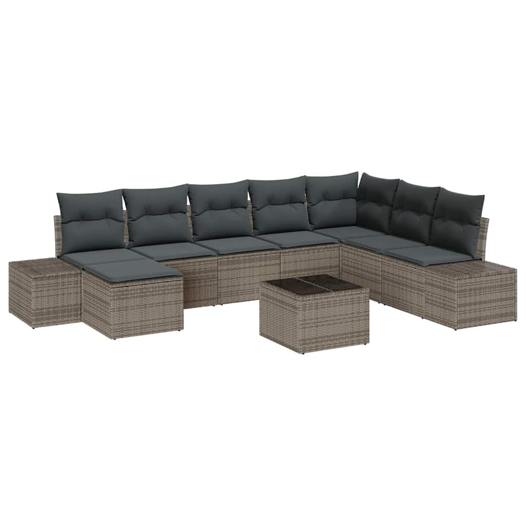 Conjunto de Sofá de Jardim 9 pcs Cinzeto 319 x 209 x 85 cm