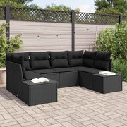 Conjunto de Sofá de Jardim 6 pcs Preto 234 x 154 x 85 cm