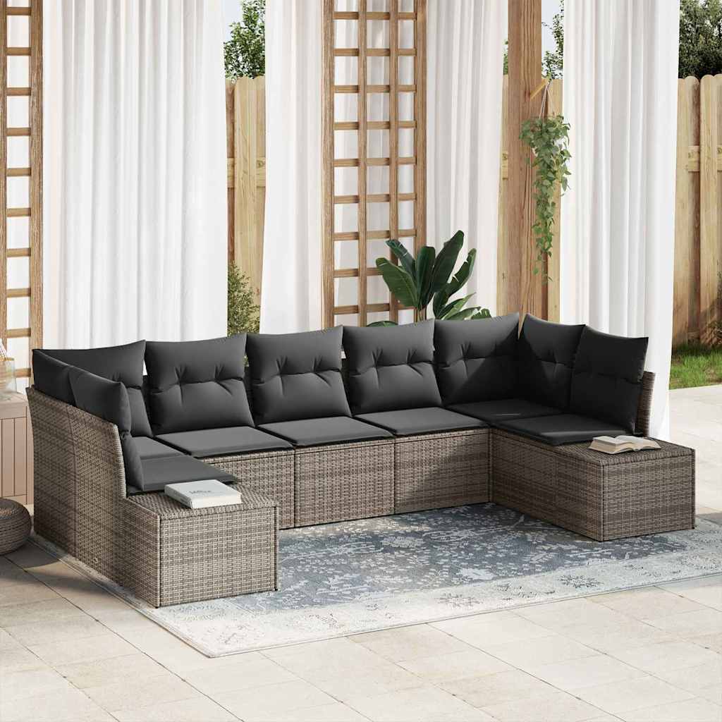 Conjunto de Sofá de Jardim 7 pcs Cinzeto 289 x 154 x 85 cm