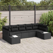 Conjunto de Sofá de Jardim 7 pcs Preto 289 x 154 x 85 cm