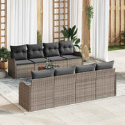Conjunto de Sofá de Jardim 9 pcs Cinzeto