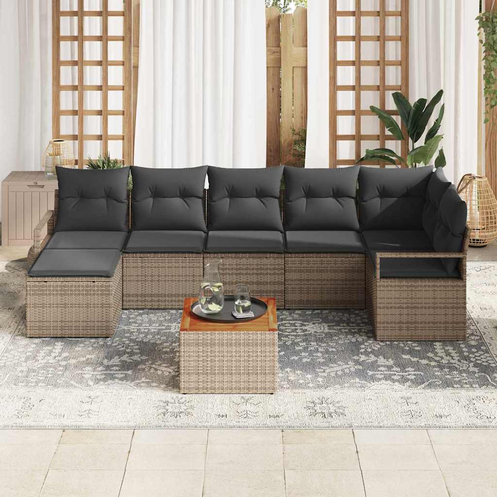 Conjunto de Sofá de Jardim 9 pcs Cinzeto