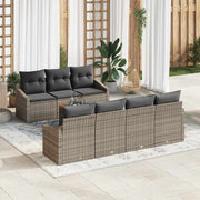 Conjunto de Sofá de Jardim 8 pcs Cinzeto